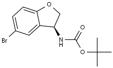 (S)-tert-butyl (5-bromo-2,3-dihydrobenzofuran-3-yl)carbamate Struktur