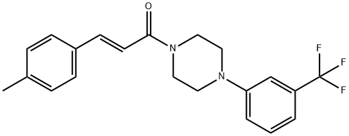 1-[3-(4-methylphenyl)acryloyl]-4-[3-(trifluoromethyl)phenyl]piperazine Struktur