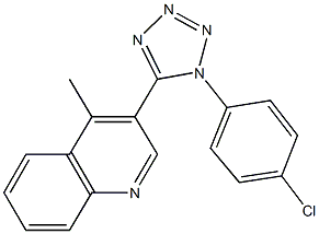3-[1-(4-chlorophenyl)-1H-tetraazol-5-yl]-4-methylquinoline Structure