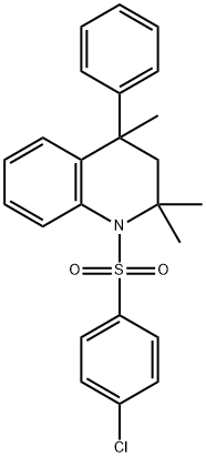 1-[(4-chlorophenyl)sulfonyl]-2,2,4-trimethyl-4-phenyl-1,2,3,4-tetrahydroquinoline Structure