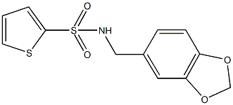 N-(1,3-benzodioxol-5-ylmethyl)-2-thiophenesulfonamide Struktur