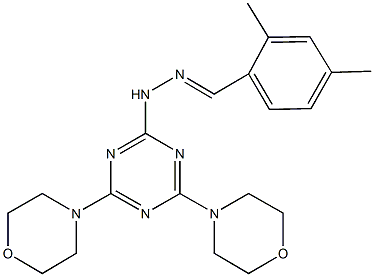 2,4-dimethylbenzaldehyde [4,6-di(4-morpholinyl)-1,3,5-triazin-2-yl]hydrazone Structure