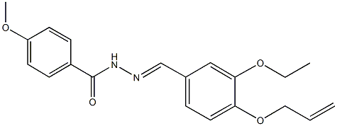 N'-[4-(allyloxy)-3-ethoxybenzylidene]-4-methoxybenzohydrazide Struktur