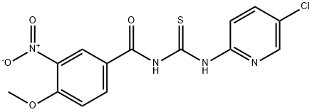 N-(5-chloro-2-pyridinyl)-N'-{3-nitro-4-methoxybenzoyl}thiourea Structure