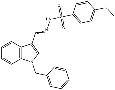N'-[(1-benzyl-1H-indol-3-yl)methylene]-4-methoxybenzenesulfonohydrazide Struktur