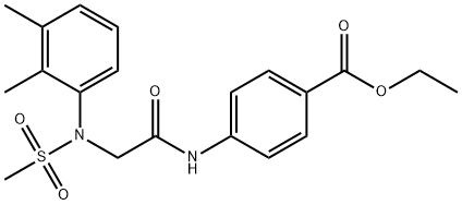 ethyl 4-({[2,3-dimethyl(methylsulfonyl)anilino]acetyl}amino)benzoate Structure