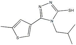 4-isobutyl-5-(5-methyl-3-thienyl)-4H-1,2,4-triazol-3-yl hydrosulfide Struktur