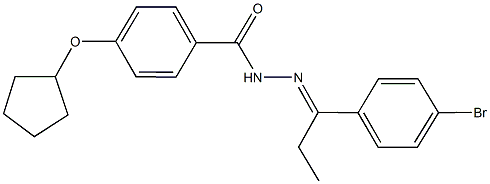 N'-[1-(4-bromophenyl)propylidene]-4-(cyclopentyloxy)benzohydrazide Struktur