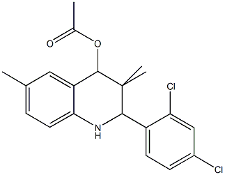 2-(2,4-dichlorophenyl)-3,3,6-trimethyl-1,2,3,4-tetrahydroquinolin-4-yl acetate Struktur