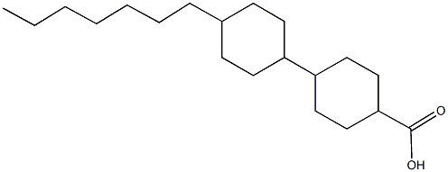 4'-heptyl-1,1'-bi(cyclohexane)-4-carboxylic acid Struktur