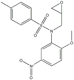 N-{5-nitro-2-methoxyphenyl}-4-methyl-N-(2-oxiranylmethyl)benzenesulfonamide Structure