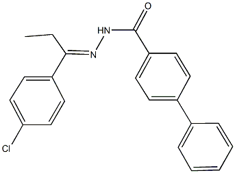 N'-[1-(4-chlorophenyl)propylidene][1,1'-biphenyl]-4-carbohydrazide Struktur