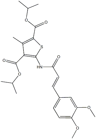 diisopropyl 5-{[3-(3,4-dimethoxyphenyl)acryloyl]amino}-3-methyl-2,4-thiophenedicarboxylate Structure