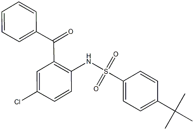 N-(2-benzoyl-4-chlorophenyl)-4-tert-butylbenzenesulfonamide Struktur