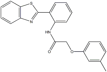 N-[2-(1,3-benzothiazol-2-yl)phenyl]-2-(3-methylphenoxy)acetamide Struktur