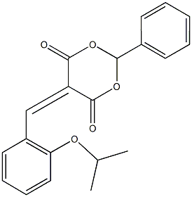 5-(2-isopropoxybenzylidene)-2-phenyl-1,3-dioxane-4,6-dione Struktur