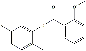 5-Ethyl-2-methylphenyl 2-methoxybenzoate, 723759-06-6, 結(jié)構(gòu)式
