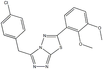3-(4-chlorobenzyl)-6-(2,3-dimethoxyphenyl)[1,2,4]triazolo[3,4-b][1,3,4]thiadiazole Structure