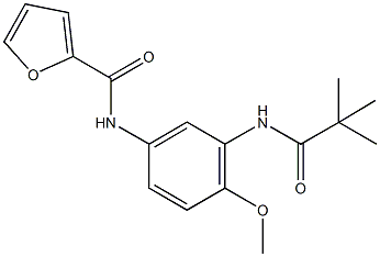 N-{3-[(2,2-dimethylpropanoyl)amino]-4-methoxyphenyl}-2-furamide Struktur