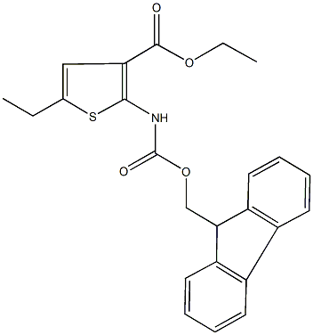ethyl 5-ethyl-2-{[(9H-fluoren-9-ylmethoxy)carbonyl]amino}-3-thiophenecarboxylate Structure