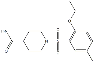 1-[(2-ethoxy-4,5-dimethylphenyl)sulfonyl]-4-piperidinecarboxamide Struktur