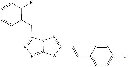 6-[2-(4-chlorophenyl)vinyl]-3-(2-fluorobenzyl)[1,2,4]triazolo[3,4-b][1,3,4]thiadiazole Structure