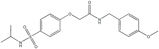 2-{4-[(isopropylamino)sulfonyl]phenoxy}-N-(4-methoxybenzyl)acetamide Struktur