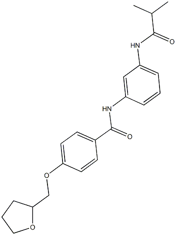 N-[3-(isobutyrylamino)phenyl]-4-(tetrahydro-2-furanylmethoxy)benzamide Struktur