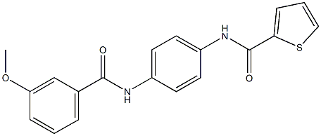 N-{4-[(3-methoxybenzoyl)amino]phenyl}-2-thiophenecarboxamide Structure