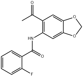 N-(6-acetyl-2H-1,3-benzodioxol-5-yl)-2-fluorobenzamide