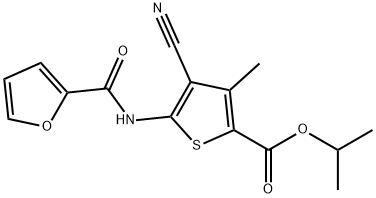 propan-2-yl 4-cyano-5-(furan-2-carbonylamino)-3-methylthiophene-2-carboxylate Structure