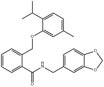 N-(1,3-benzodioxol-5-ylmethyl)-2-[(5-methyl-2-propan-2-ylphenoxy)methyl]benzamide|