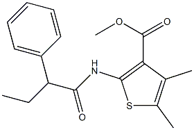 methyl 4,5-dimethyl-2-(2-phenylbutanoylamino)thiophene-3-carboxylate Structure