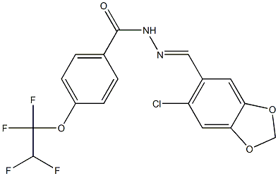 N-[(E)-(6-chloro-1,3-benzodioxol-5-yl)methylideneamino]-4-(1,1,2,2-tetrafluoroethoxy)benzamide