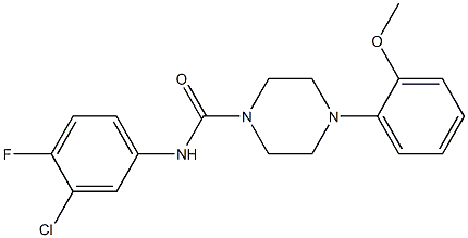 N-(3-chloro-4-fluorophenyl)-4-(2-methoxyphenyl)piperazine-1-carboxamide