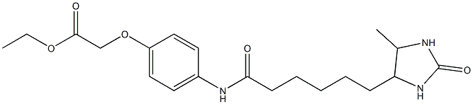 ethyl 2-[4-[6-(5-methyl-2-oxoimidazolidin-4-yl)hexanoylamino]phenoxy]acetate