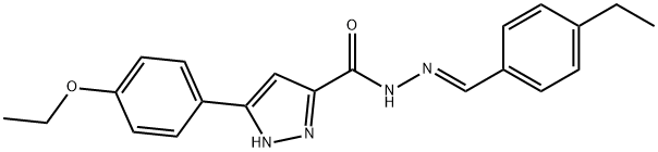 3-(4-ethoxyphenyl)-N-[(E)-(4-ethylphenyl)methylideneamino]-1H-pyrazole-5-carboxamide Structure
