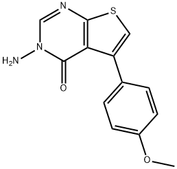 3-amino-5-(4-methoxyphenyl)thieno[2,3-d]pyrimidin-4-one Struktur