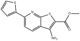 methyl 3-amino-6-thiophen-2-ylthieno[2,3-b]pyridine-2-carboxylate Struktur