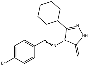 4-[(E)-(4-bromophenyl)methylideneamino]-3-cyclohexyl-1H-1,2,4-triazole-5-thione Struktur