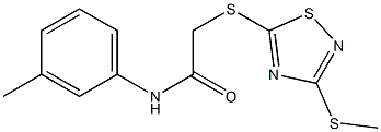 N-(3-methylphenyl)-2-[(3-methylsulfanyl-1,2,4-thiadiazol-5-yl)sulfanyl]acetamide