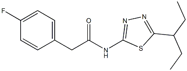 2-(4-fluorophenyl)-N-(5-pentan-3-yl-1,3,4-thiadiazol-2-yl)acetamide
