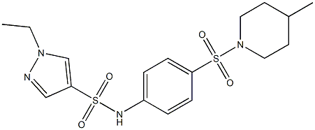 1-ethyl-N-[4-(4-methylpiperidin-1-yl)sulfonylphenyl]pyrazole-4-sulfonamide