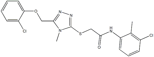N-(3-chloro-2-methylphenyl)-2-[[5-[(2-chlorophenoxy)methyl]-4-methyl-1,2,4-triazol-3-yl]sulfanyl]acetamide
