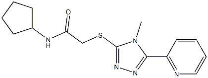 N-cyclopentyl-2-[(4-methyl-5-pyridin-2-yl-1,2,4-triazol-3-yl)sulfanyl]acetamide