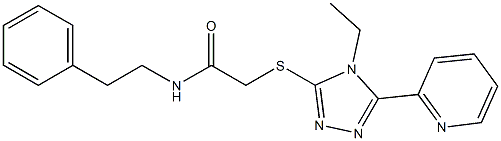 2-[(4-ethyl-5-pyridin-2-yl-1,2,4-triazol-3-yl)sulfanyl]-N-(2-phenylethyl)acetamide