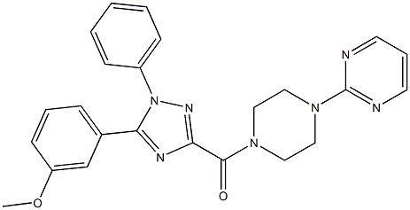 [5-(3-methoxyphenyl)-1-phenyl-1,2,4-triazol-3-yl]-(4-pyrimidin-2-ylpiperazin-1-yl)methanone