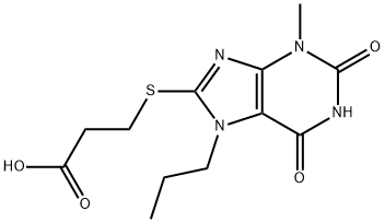 3-(3-methyl-2,6-dioxo-7-propylpurin-8-yl)sulfanylpropanoic acid Structure