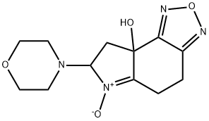 7-morpholin-4-yl-6-oxido-4,5,7,8-tetrahydropyrrolo[2,3-g][2,1,3]benzoxadiazol-6-ium-8a-ol Struktur