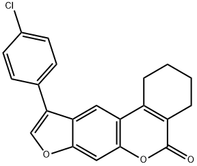 10-(4-chlorophenyl)-1,2,3,4-tetrahydro-[1]benzofuro[6,5-c]isochromen-5-one Struktur